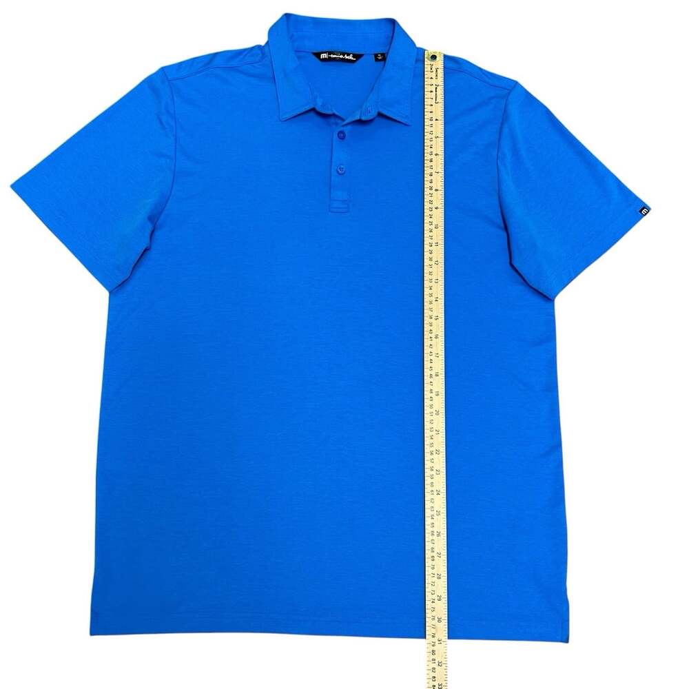Travis Mathew Polo Shirt Men’s Size XL Solid Blue Golf Casual Performance - Picture 7 of 14